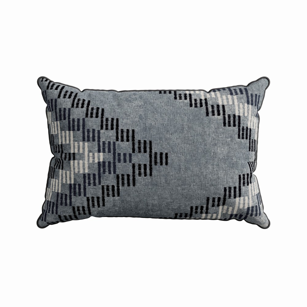 Azora Denim Cushion by Bedeck of Belfast in Chambray Blue